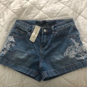 Floral Jean Shorts